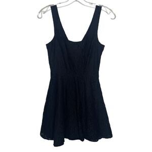 Aeropostale Womens Dress Size XS Black Floral Lace Sleeveless Short